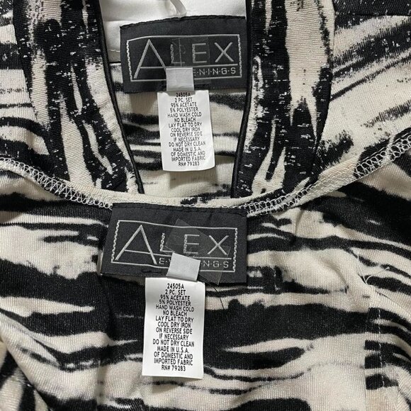 Alex Evenings Medium Top Blouse 2 Piece Set Career Office Wedding Party Cocktail - Picture 7 of 7